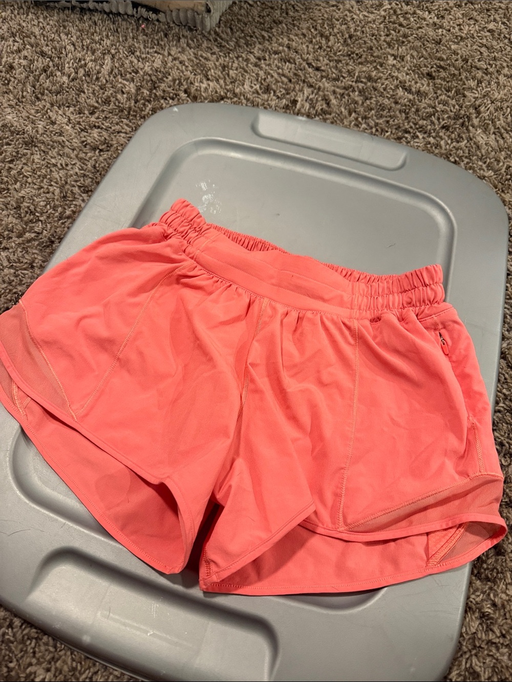 lululemon athletica Coral Athletic Shorts with Elastic Waist